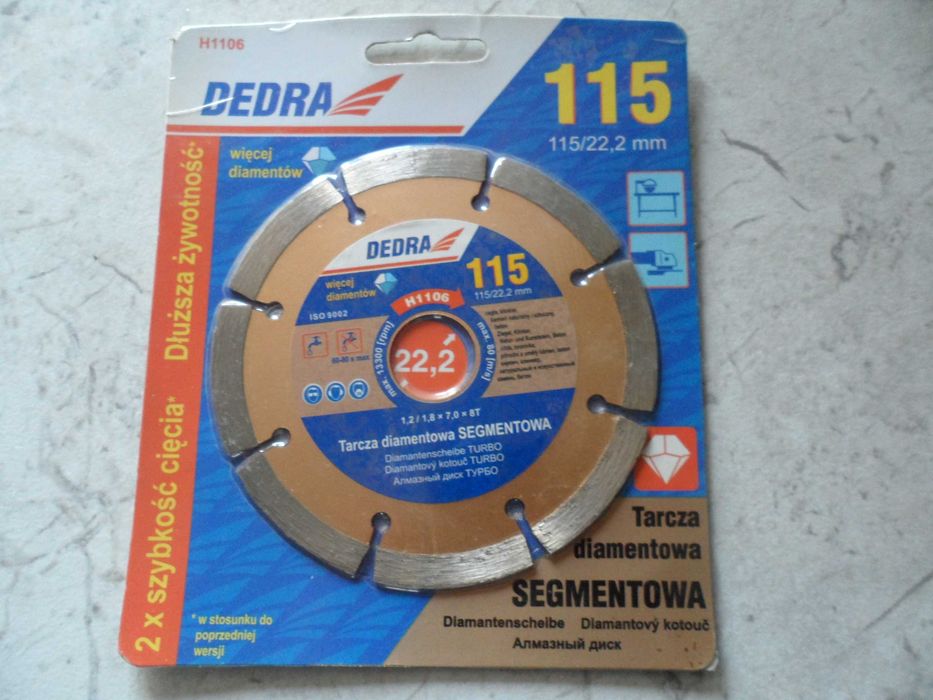 tarcza diamentowa segmentowa H1106 DEDRA 115/22,2 mm
