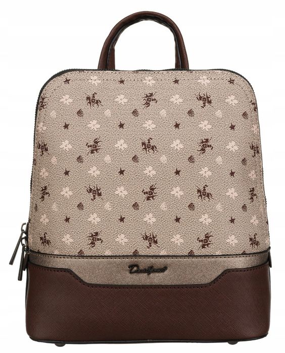 elegancki plecaczek damski ze skóry ekologicznej - david jones