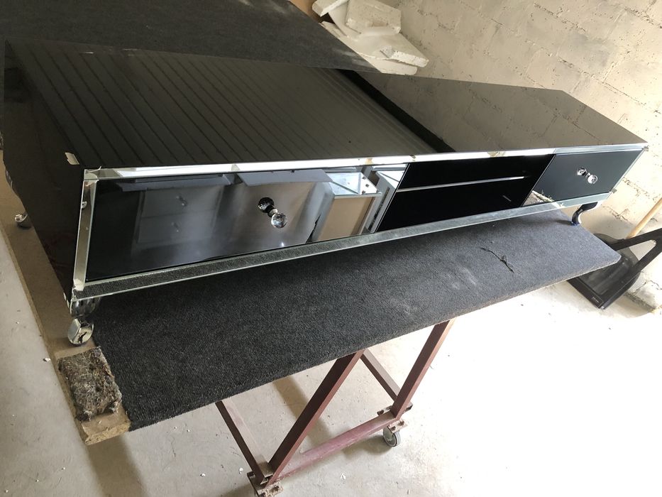 Szafka pod telewizor, komoda Rtv dluga , czarna, glamour, ludwik!!!