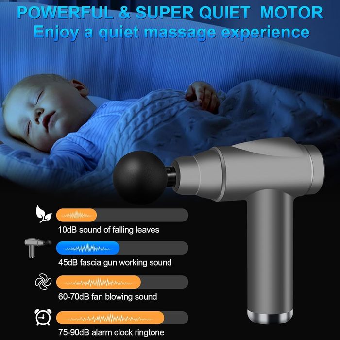 [Novo] Pistola de massagem muscular elétrica, 32 Vel