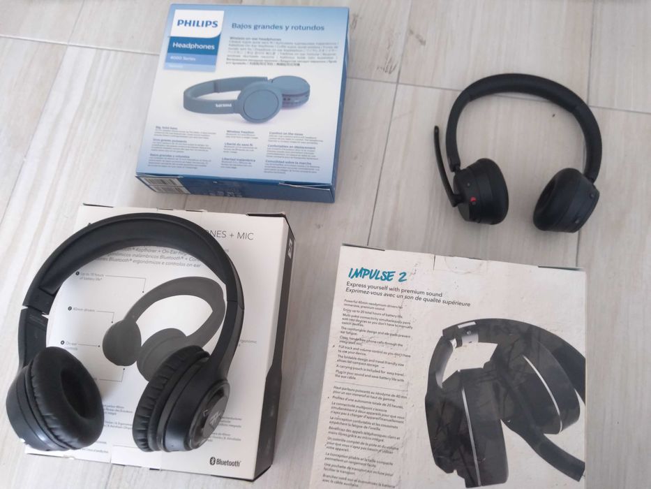 Headphones,auscultadores wireless todos c/Mic Novos( Ler descriçao)