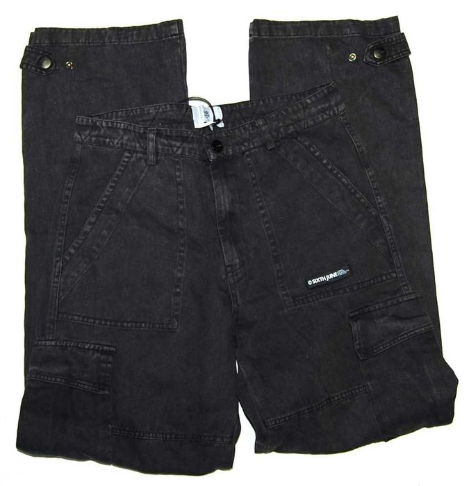 SIXTH JUNE ROZ.S spodnie damskie ,bojówki luźne ,proste ,z metką