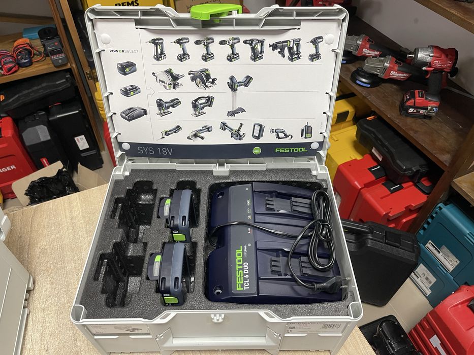 Festool SYS 18V 2*4.0/TCL 6 Duo - зарядка з акумуляторами Фестул