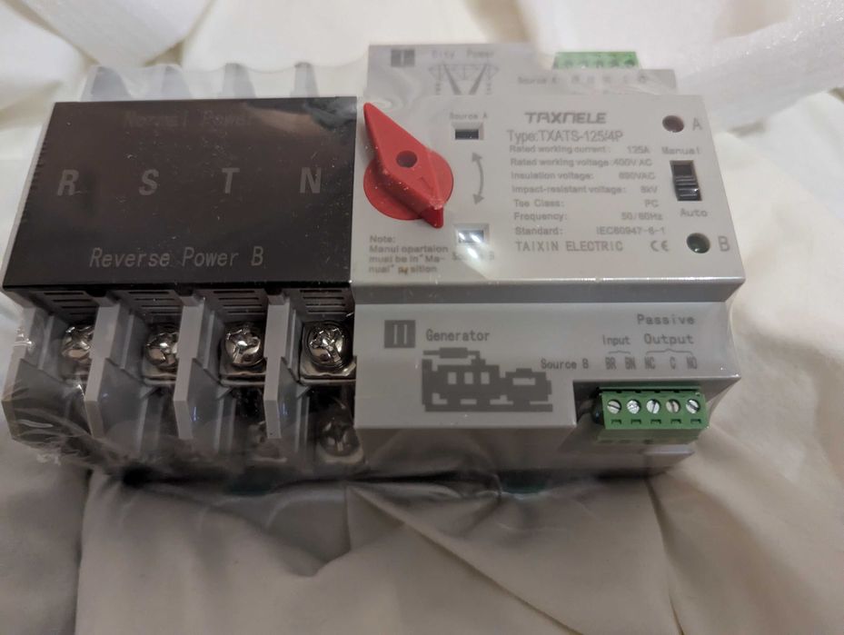 AВР 4Р 1-3 фази 125А TXATS-125/4P Taxnele, новий