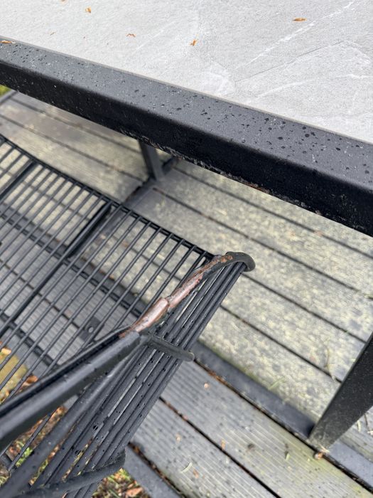 Zestaw ogrodowy 8-osobowy metalowe huśtawki