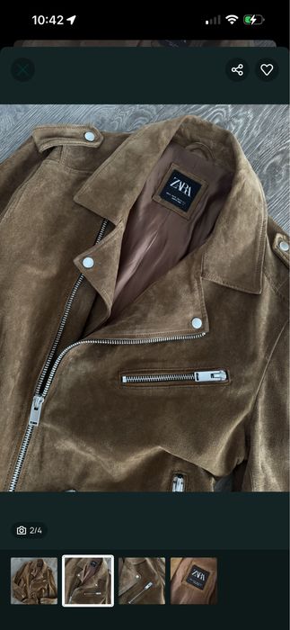 Куртка zara замш косуха