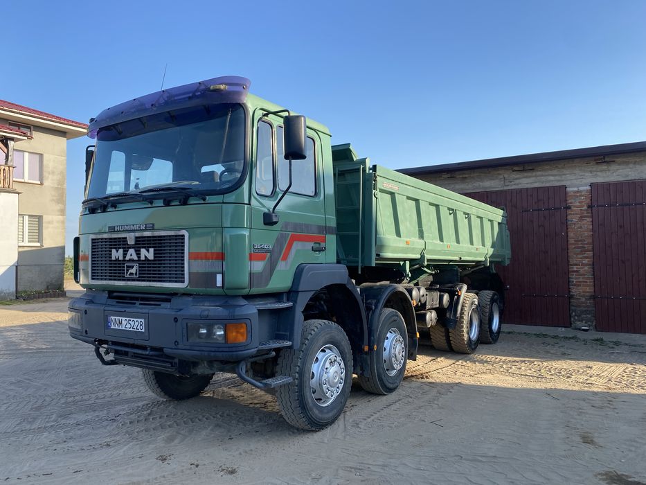 Usługi koparką gąsienicową - kołową, wywrotka MAN 8x6. Niskopodwozie