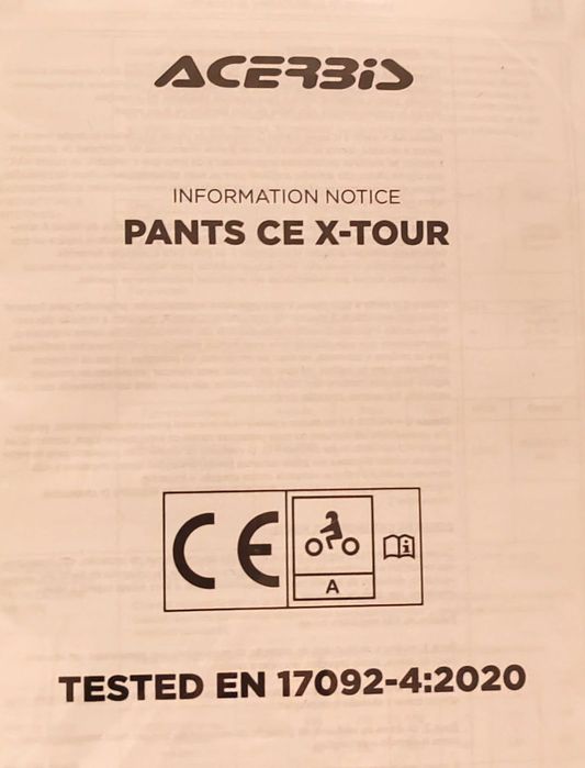 Calças pretas para moto ACERBIS X-TOUR