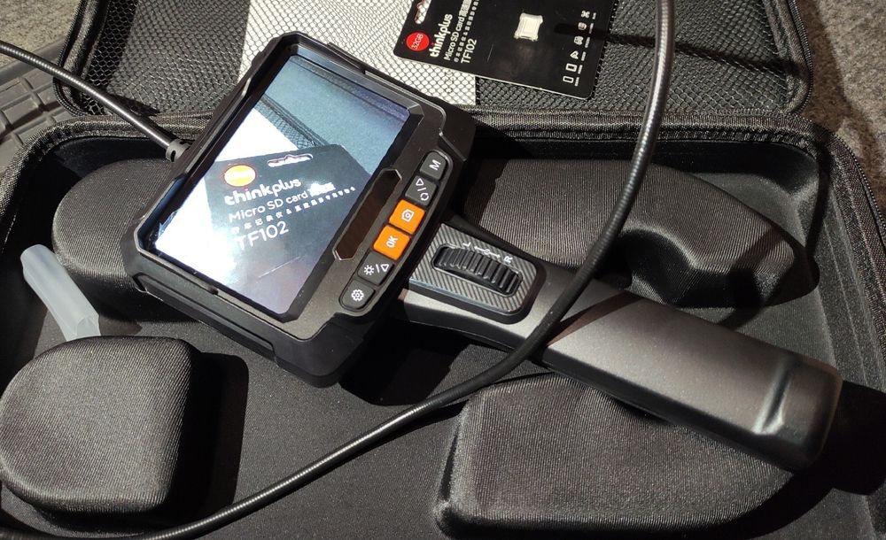 Эндоскоп для Автосервиса с экраном и аккумулятором +SD карта