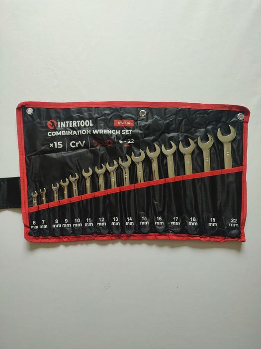 Набор ключей комбинированных 15 ед 6-22  INTERTOOL  НТ 1204