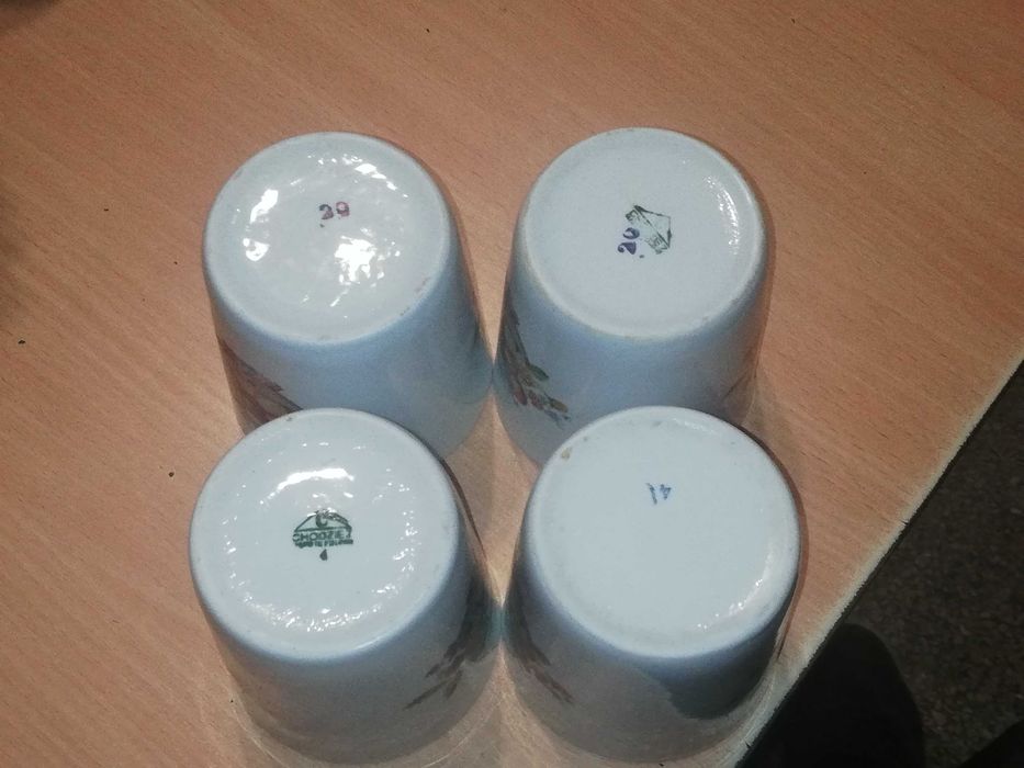 Kubki porcelanowe z Chodzieży PRL                M