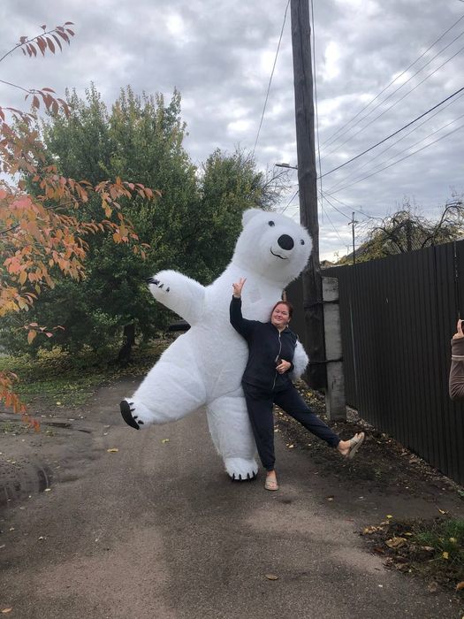 Заказ белого медведя-панды, мишка на праздник. Аниматор
