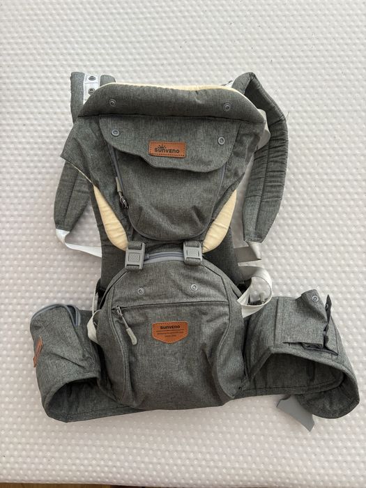 Porta-Bebé Ergonómico Sunveno com Hip Seat – Como Novo