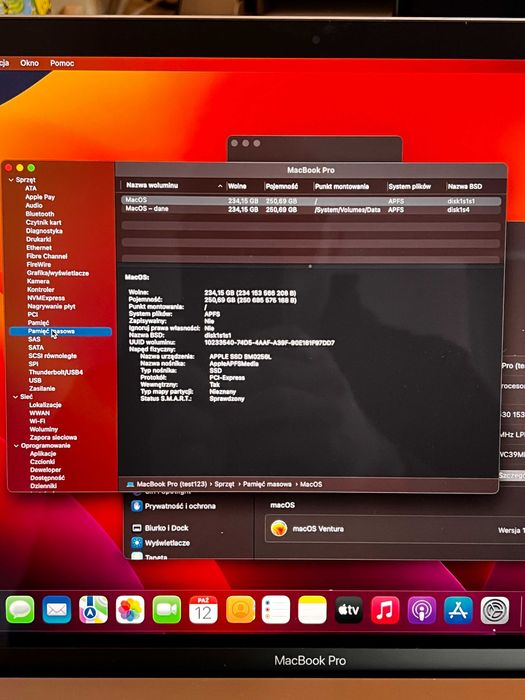 MacBook Pro 15″ z 2016 roku Model: A1707 w kolorze Space Gray