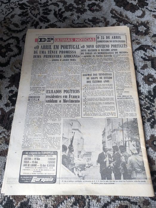 Jornais de abril 1974