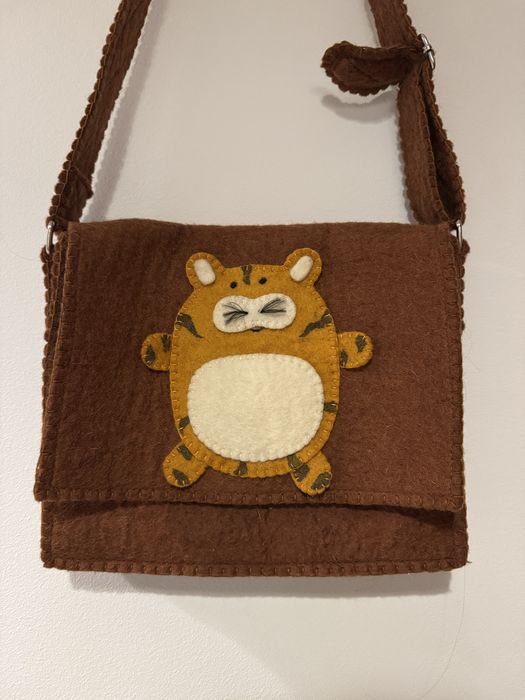 torebka wełniana tygrys handmade nepal
