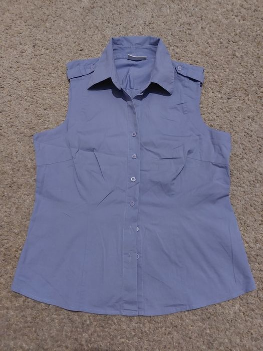 Fioletowa Koszula bluzka bez rękawów C&A 40