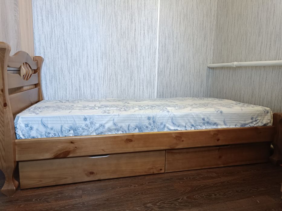 Детская кровать с дерева Милана (ясень) Натуральный. Дитяче ліжко .