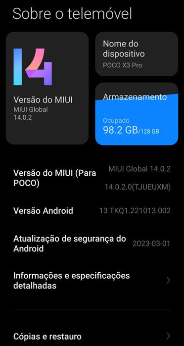 Xiaomi Poco X3 Pro 6/128, 270€ na Worten, igual a novo!