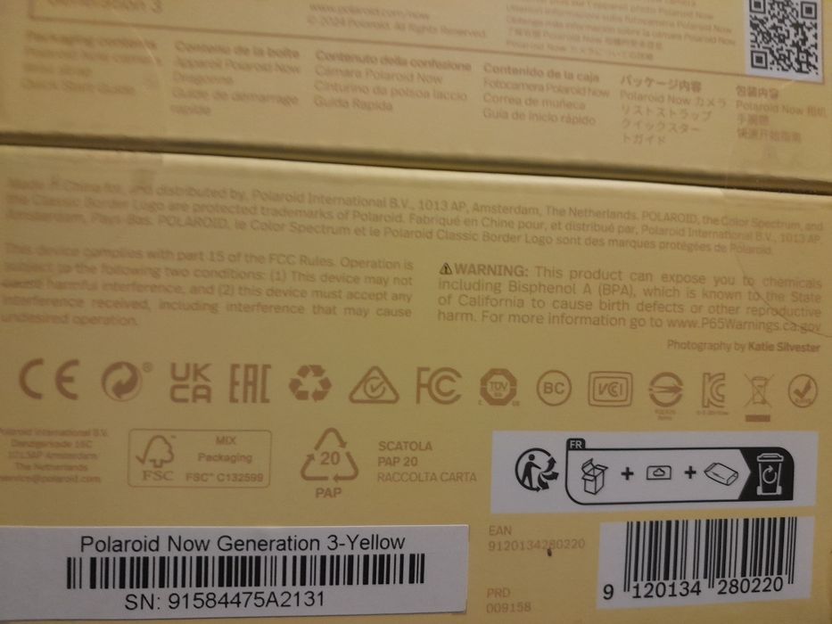 Polaroid Now Instant Camera Generation 3 +wkłady 8 sztuk