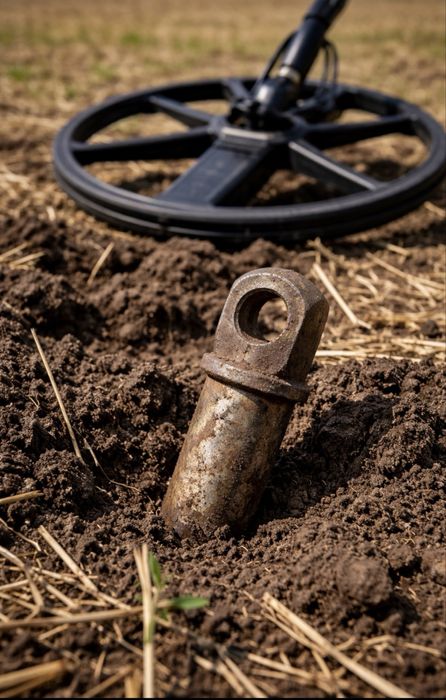 Szukanie zgub na polu – części maszyn, narzędzia, metal