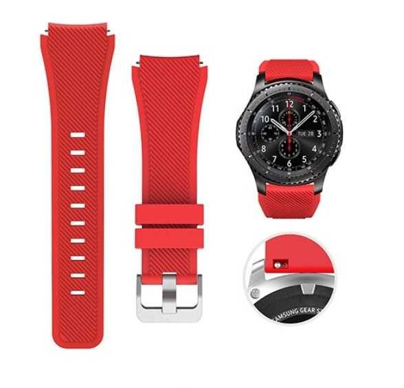 Bracelete 20mm silicone várias core e modelos - NOVAS