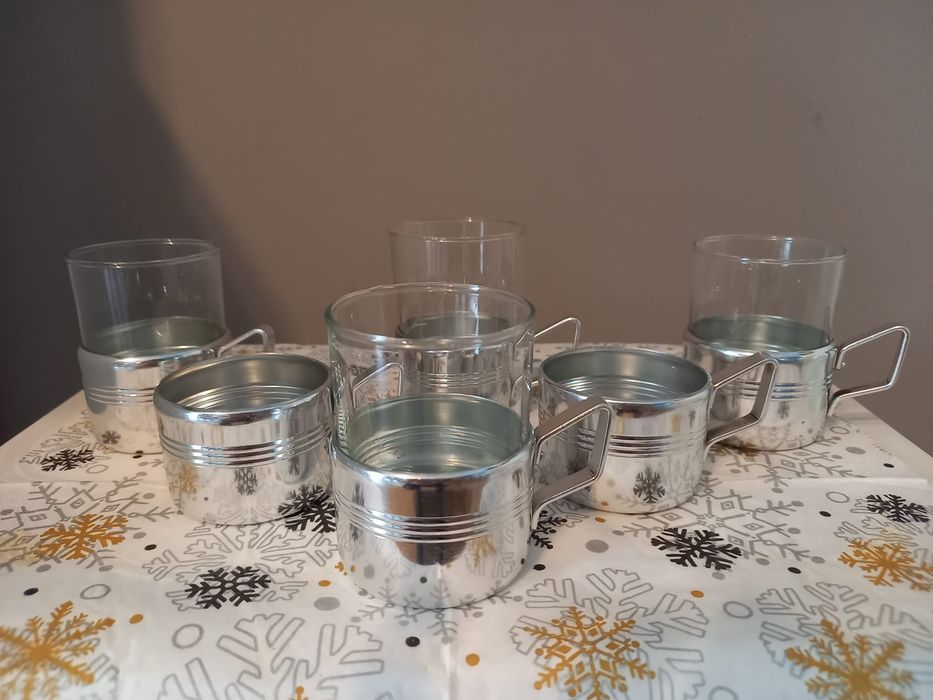 Komplet mini koszyczki na szklanki PRL