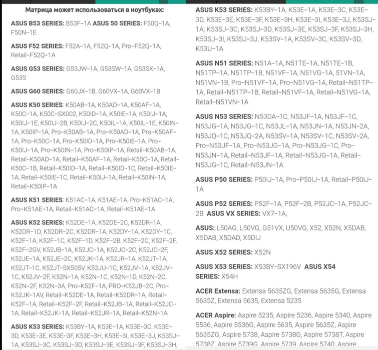 Матрица ноутбука 15,6" LED 40 pin B156XW02 V.6 дисплей для ноутбука