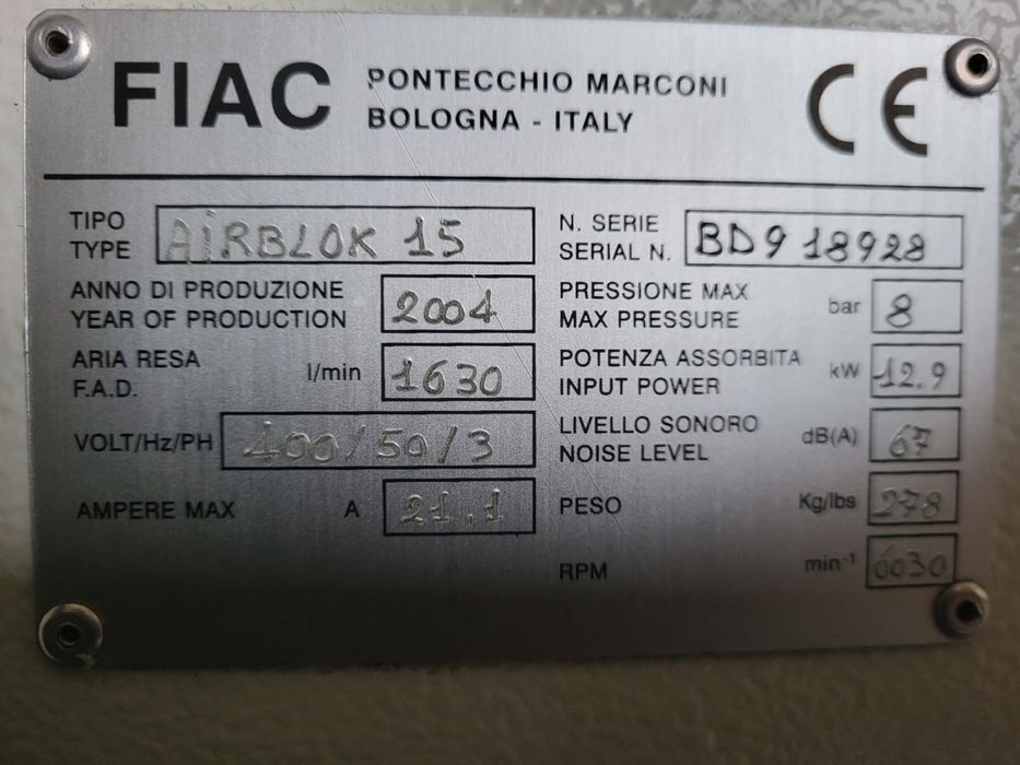 Kompresor śrubowy Fiac