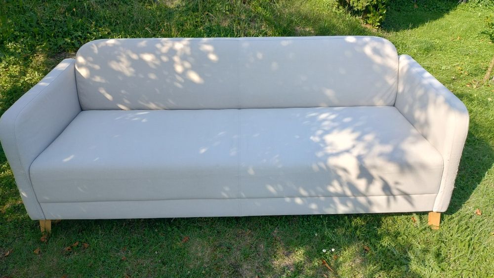 Ikea beżowa sofa Linanas