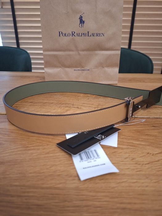 Lauren Ralph Lauren, damski pasek dwustronny skórzany, r. XS