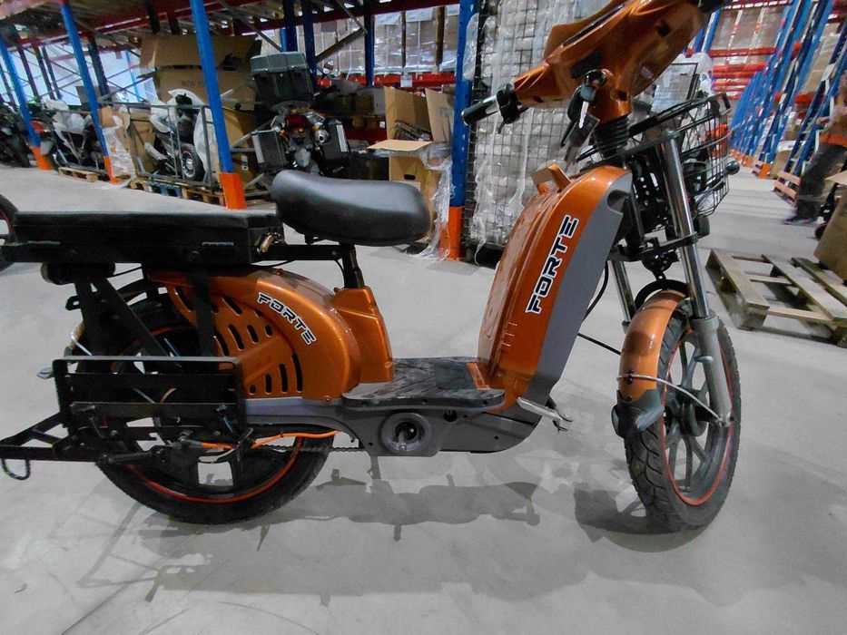Велоскутер акумуляторний EM219-WS коричневий (+Акумулятор 12V15A/12А 5шт)