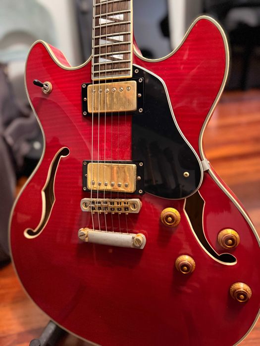 Washburn HB-35 Wine Red Semi-Hollow + Estojo Rígido Original