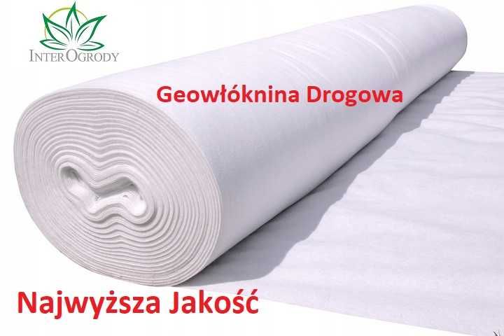 GEOWŁÓKNINA DROGOWA 300gr. 4x50mb.drogi, do drenażu, 1/2/3/4/5/6m.szer