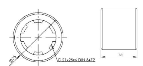 Sprzęgiełko tulejka łącznik do pompy UNI na 3 śruby 6x6 cena brutto