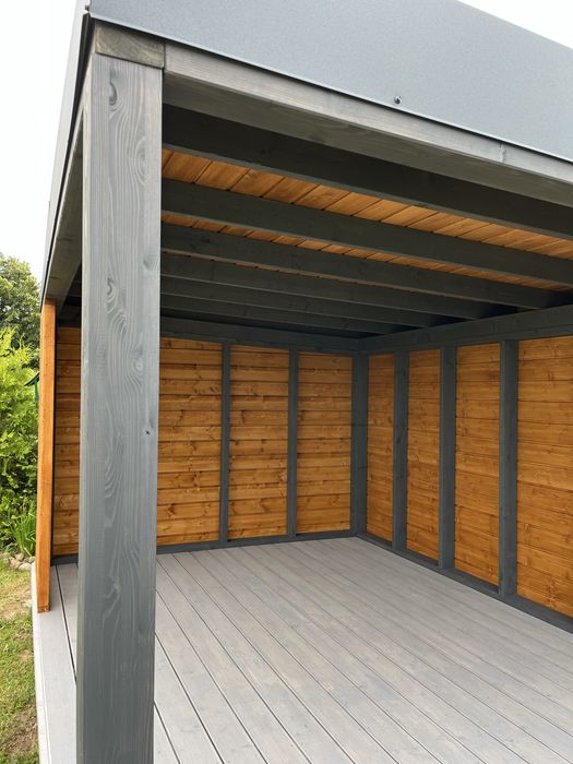 domek drewniany altana taras pergola