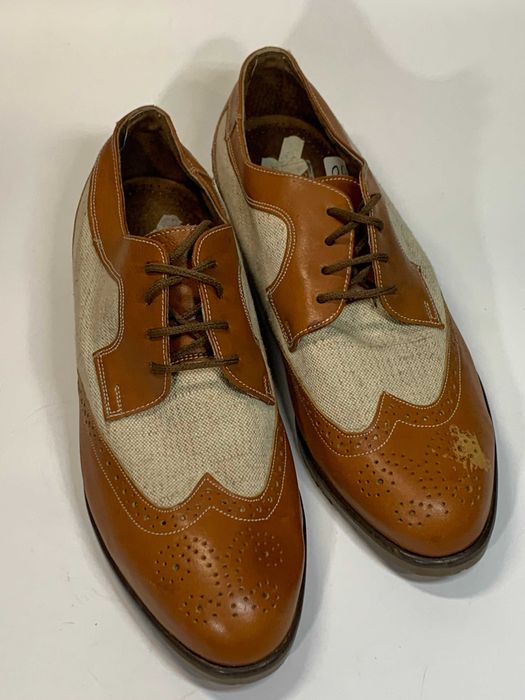 Чоловічі туфлі, броги оксфорді парусин р 43 (28 см.) Уцінка  нове