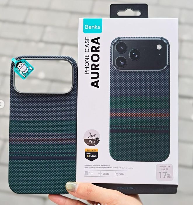Чохол  iphone 17 pro/ 17 Pro Max Benks Kevlar карбоновий чохол айфон