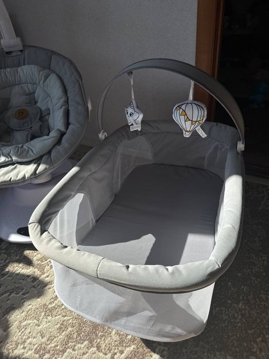 Шезлонг-качалка Lionelo + люлька для новонародженого | Стан: відмінний