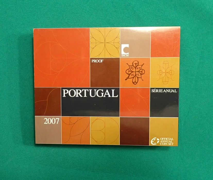 Moedas Euro Série Anual INCM ano 2007 Prata Proof