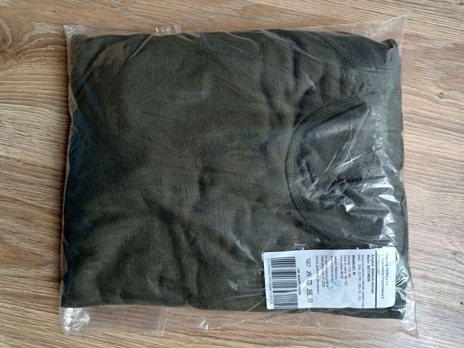 Odzież termiczna wojskowa bielizna zimowa komplet spodnie + koszulka roz. M 172-180cm MON 507T
