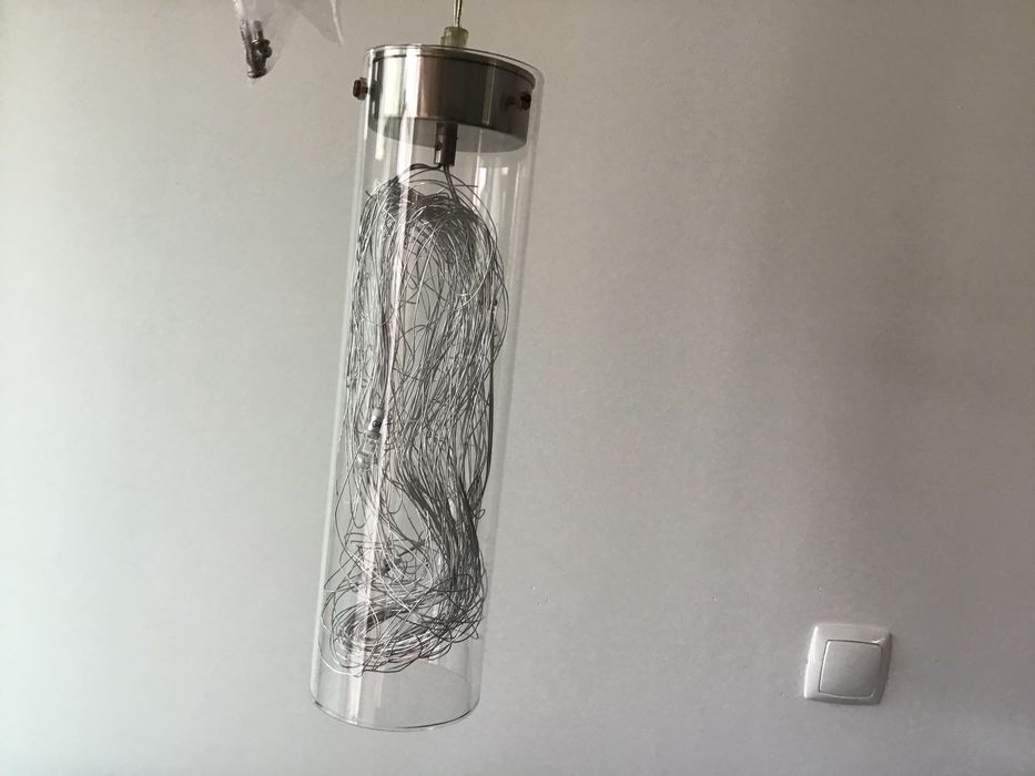 Glass and Metal Ceiling Lamp