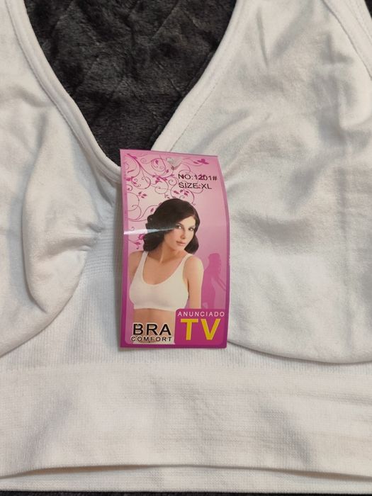 Miękki biustonosz biały