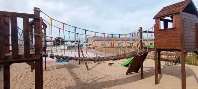 PARQUE INFANTIL PONTES SUSPENSAS ESCORREGA BALOIÇOS, BOMBERO, CASINHA