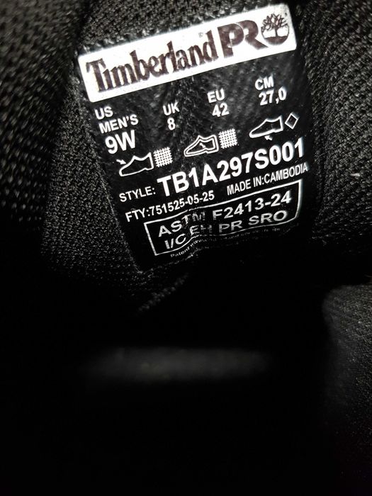 Buty robocze TIMBERLAND rozm 42 wkł 28 cm