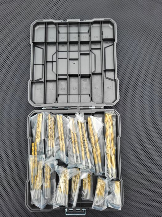 Zestaw wierteł do metalu tytanowych HSS 99 szt. | WALIZKA | NOWE