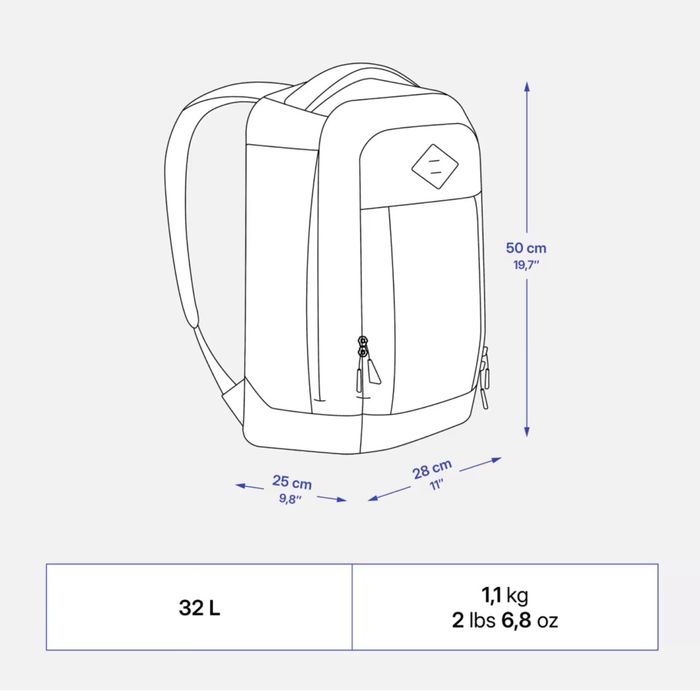 Mochila de viagem Quechua Escape 500 32L (preta)