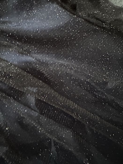 Sukieneczka dziewczęca czarna brokatowe połyskująca 6/7 lat