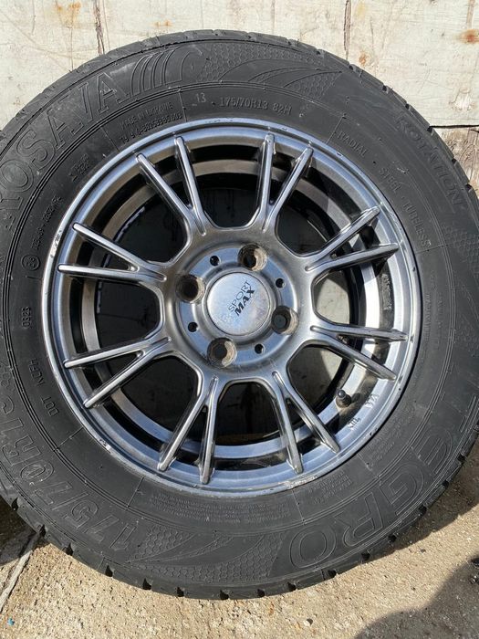 Титановые диски R13  4*100 с летней резиной
