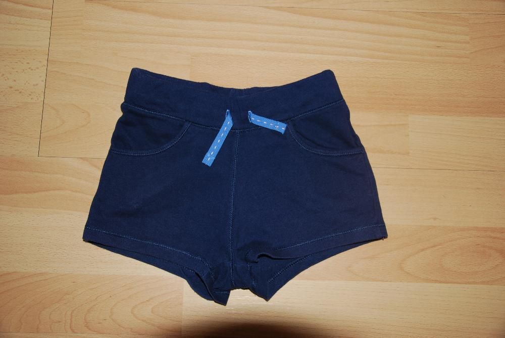 H&M 122 bawełniane spodenki granat